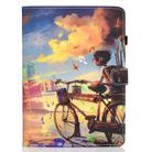 For iPad Air 2022 / 2020 10.9 Colored Drawing Stitching Horizontal Flip Leather Case with Holder & Card Slots & Sleep / Wake-up function(Bike Boy) - 1