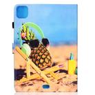 For iPad Air 2022 / 2020 10.9 Colored Drawing Stitching Horizontal Flip Leather Case with Holder & Card Slots & Sleep / Wake-up function(Pineapple) - 2