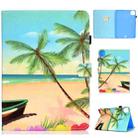 For iPad Air 2022 / 2020 10.9 Colored Drawing Stitching Horizontal Flip Leather Case with Holder & Card Slots & Sleep / Wake-up function(Sandbeach) - 1