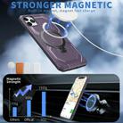 For iPhone 12 Pro Max Frosted MagSafe Holder Phone Case(Purple) - 2