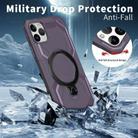 For iPhone 12 Pro Max Frosted MagSafe Holder Phone Case(Purple) - 3