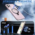 For iPhone 11 Pro Max Frosted MagSafe Holder Phone Case(Pink) - 2