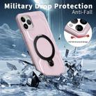 For iPhone 11 Pro Max Frosted MagSafe Holder Phone Case(Pink) - 3