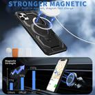 For iPhone 11 Pro Max Frosted MagSafe Holder Phone Case(Black) - 2