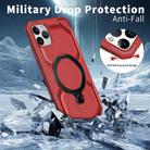 For iPhone 11 Pro Max Frosted MagSafe Holder Phone Case(Red) - 3