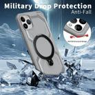 For iPhone 11 Pro Max Frosted MagSafe Holder Phone Case(Grey) - 3