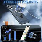 For iPhone 11 Pro Max Frosted MagSafe Holder Phone Case(Blue) - 2