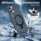 For iPhone 11 Pro Max Frosted MagSafe Holder Phone Case(Blue) - 3