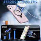 For iPhone 11 Frosted MagSafe Holder Phone Case(Pink) - 2