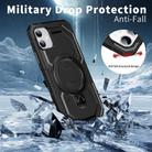 For iPhone 11 Frosted MagSafe Holder Phone Case(Black) - 3
