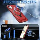 For iPhone 11 Frosted MagSafe Holder Phone Case(Red) - 2
