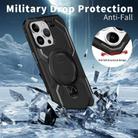 For iPhone 13 Pro Frosted MagSafe Holder Phone Case(Black) - 3