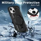 For iPhone 13 Frosted MagSafe Holder Phone Case(Black) - 3