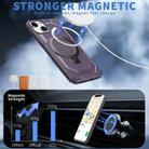 For iPhone 15 Plus Frosted MagSafe Holder Phone Case(Purple) - 2