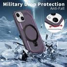 For iPhone 15 Plus Frosted MagSafe Holder Phone Case(Purple) - 3