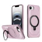For iPhone 16e Frosted MagSafe Holder Phone Case(Pink) - 1