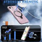 For iPhone 16e Frosted MagSafe Holder Phone Case(Pink) - 2