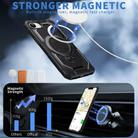 For iPhone 16e Frosted MagSafe Holder Phone Case(Black) - 2