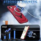 For iPhone 16e Frosted MagSafe Holder Phone Case(Red) - 2