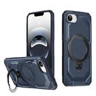 For iPhone 16e Frosted MagSafe Holder Phone Case(Blue) - 1