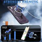 For iPhone 16e Frosted MagSafe Holder Phone Case(Purple) - 2