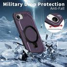 For iPhone 16e Frosted MagSafe Holder Phone Case(Purple) - 3