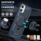 For iPhone 16 Frosted MagSafe Holder Phone Case(Blue) - 2