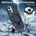 For iPhone 16 Frosted MagSafe Holder Phone Case(Blue) - 3