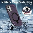 For iPhone 16 Frosted MagSafe Holder Phone Case(Purple) - 3