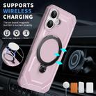 For iPhone 17 Frosted MagSafe Holder Phone Case(Pink) - 2