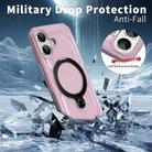 For iPhone 17 Frosted MagSafe Holder Phone Case(Pink) - 3
