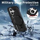 For iPhone 17 Frosted MagSafe Holder Phone Case(Black) - 3