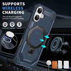For iPhone 17 Frosted MagSafe Holder Phone Case(Blue) - 2