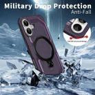 For iPhone 17 Frosted MagSafe Holder Phone Case(Purple) - 3