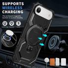 For iPhone 17 Air Frosted MagSafe Holder Phone Case(Black) - 2