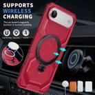 For iPhone 17 Air Frosted MagSafe Holder Phone Case(Red) - 2