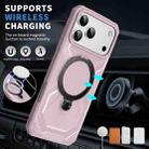 For iPhone 17 Pro Max Frosted MagSafe Holder Phone Case(Pink) - 2