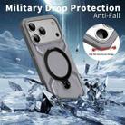 For iPhone 17 Pro Max Frosted MagSafe Holder Phone Case(Grey) - 3