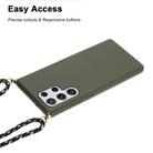 For Samsung Galaxy S25 Ultra 5G Wheat Straw Material Hybrid TPU Phone Case with Lanyard(Army Green) - 2