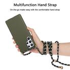 For Samsung Galaxy S25 Ultra 5G Wheat Straw Material Hybrid TPU Phone Case with Lanyard(Army Green) - 3
