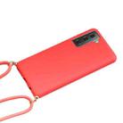 For Samsung Galaxy S25+ 5G Wheat Straw Material Hybrid TPU Phone Case with Lanyard(Red) - 2