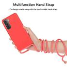 For Samsung Galaxy S25+ 5G Wheat Straw Material Hybrid TPU Phone Case with Lanyard(Red) - 3