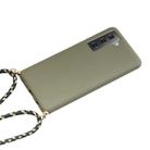 For Samsung Galaxy S25+ 5G Wheat Straw Material Hybrid TPU Phone Case with Lanyard(Army Green) - 2