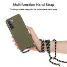 For Samsung Galaxy S25+ 5G Wheat Straw Material Hybrid TPU Phone Case with Lanyard(Army Green) - 3