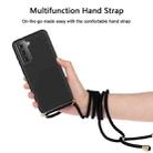 For Samsung Galaxy S25+ 5G Wheat Straw Material Hybrid TPU Phone Case with Lanyard(Black) - 3