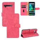 For TCL 10 Pro Solid Color Skin Feel Magnetic Buckle Horizontal Flip Calf Texture PU Leather Case with Holder & Card Slots & Wallet(Rose Red) - 1