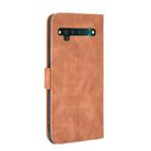 For TCL 10 Pro Solid Color Skin Feel Magnetic Buckle Horizontal Flip Calf Texture PU Leather Case with Holder & Card Slots & Wallet(Brown) - 3