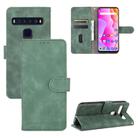 For TCL 10L Solid Color Skin Feel Magnetic Buckle Horizontal Flip Calf Texture PU Leather Case with Holder & Card Slots & Wallet(Green) - 1