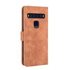 For TCL 10L Solid Color Skin Feel Magnetic Buckle Horizontal Flip Calf Texture PU Leather Case with Holder & Card Slots & Wallet(Brown) - 3