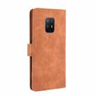 For Fujitsu Arrows 5G (F-51A) Solid Color Skin Feel Magnetic Buckle Horizontal Flip Calf Texture PU Leather Case with Holder & Card Slots & Wallet(Brown) - 3